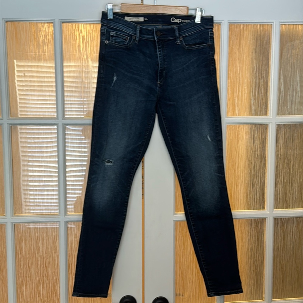 Gap 1969 Women’s Burnt Dark Indigo Vintage True Skinny Jeans/Jeggings Size 30